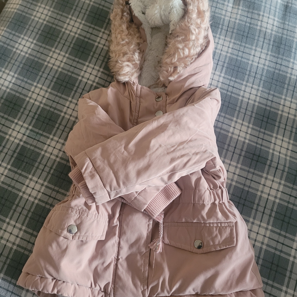 Kids Pink Hooded Jacket